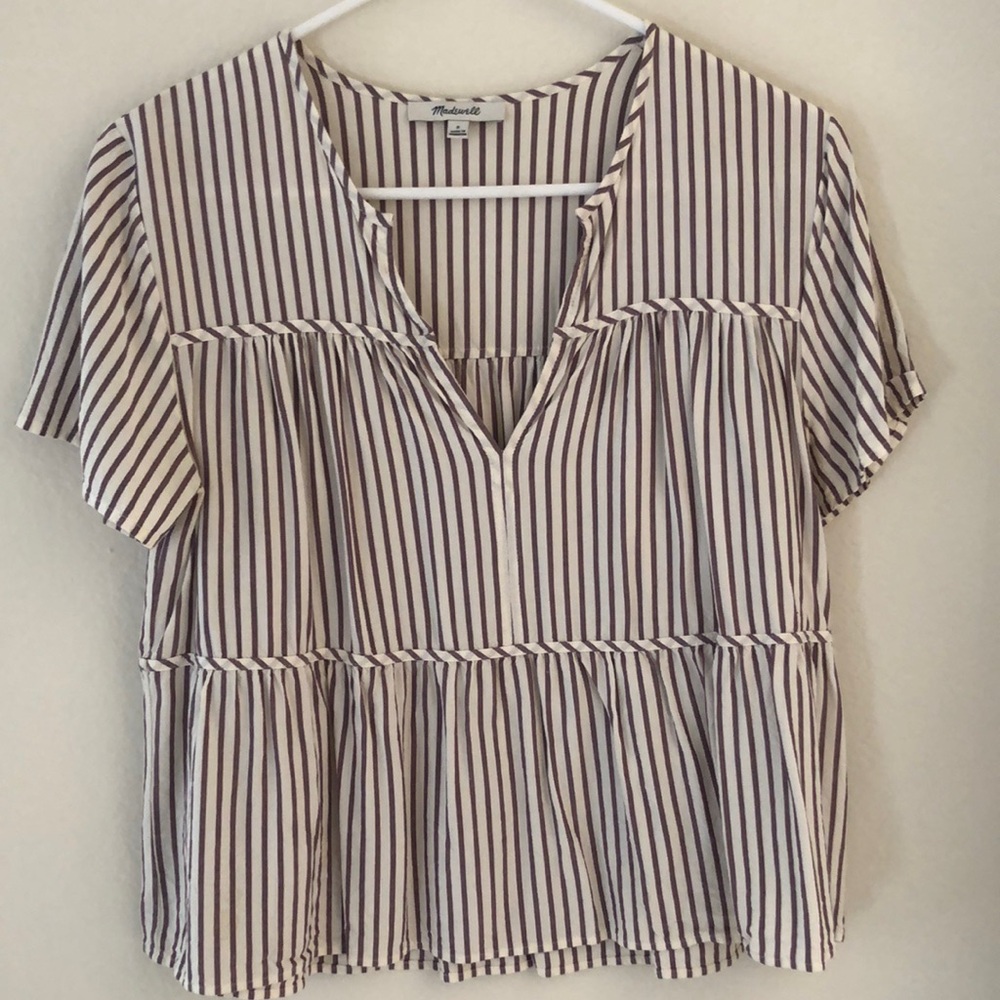 Madewell Striped Seamed Popover Shirt